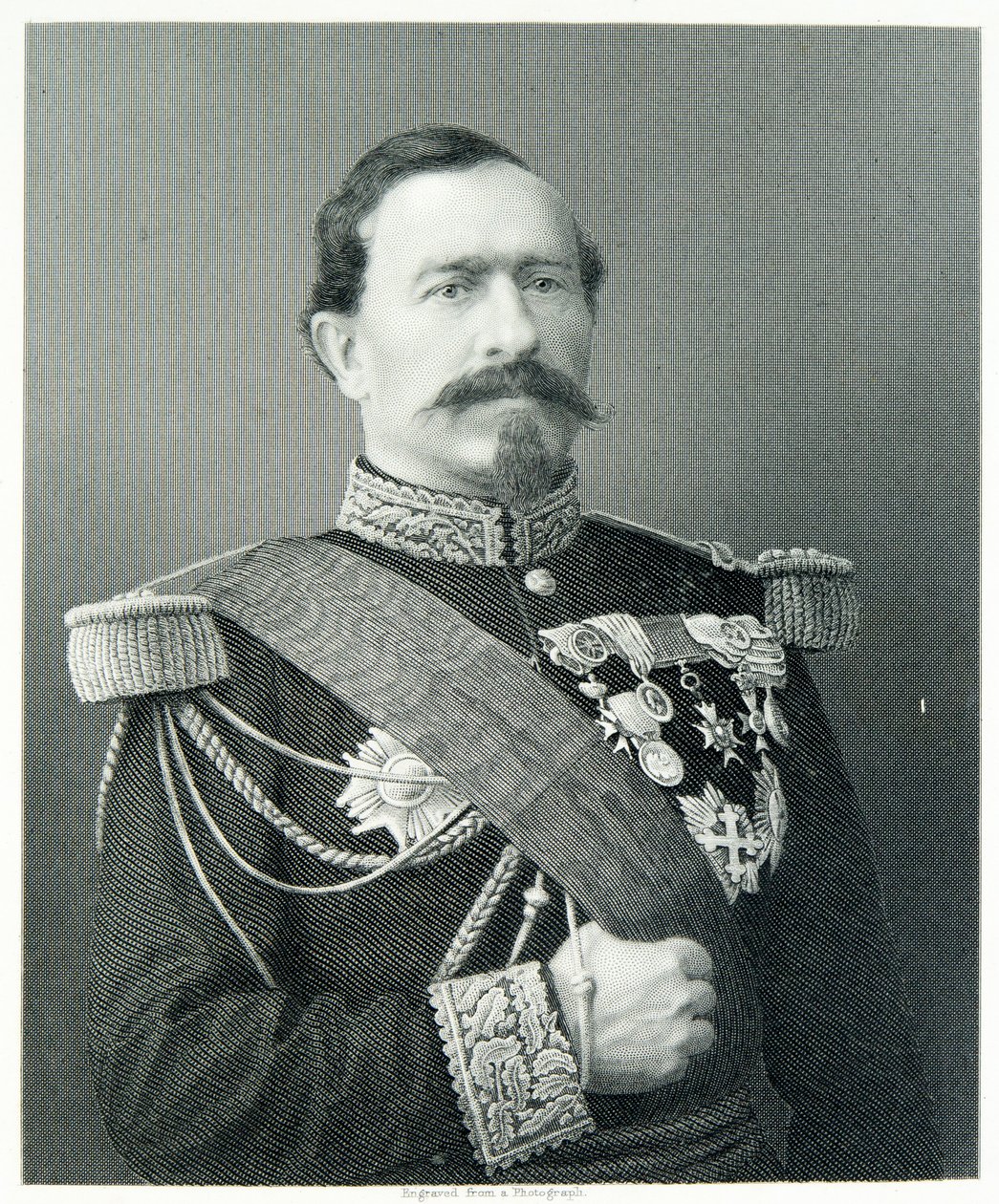 Generał Bourbaki autorstwa (after) English photographer