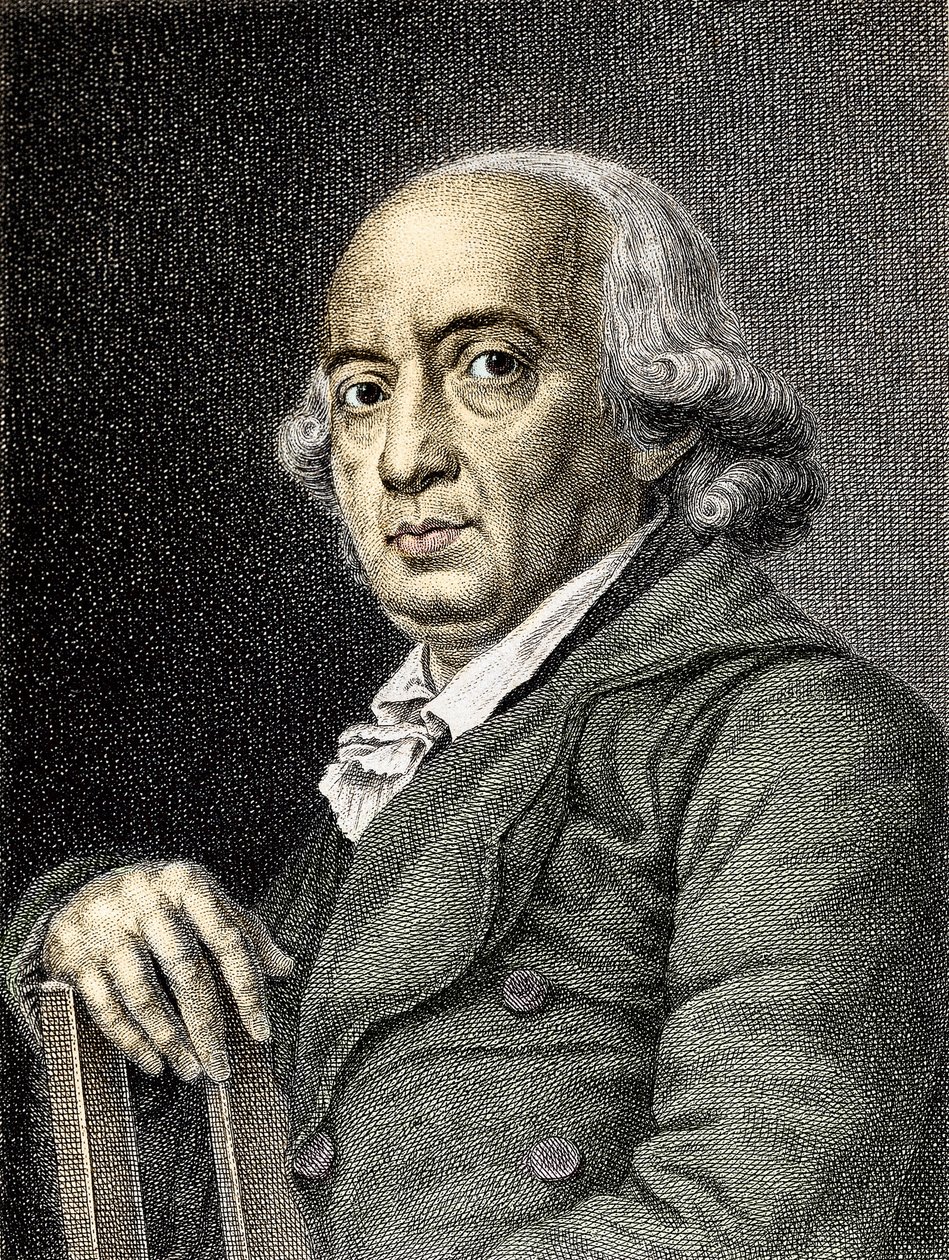 Portret Johanna Gottfrieda von Herdera Niemiecki poeta i filozof - Portret niemieckiego pisarza i filozofa Johanna Gottfrieda Herdera (1744-1803) - Grawerowanie Kolekcja prywatna autorstwa (after) German School