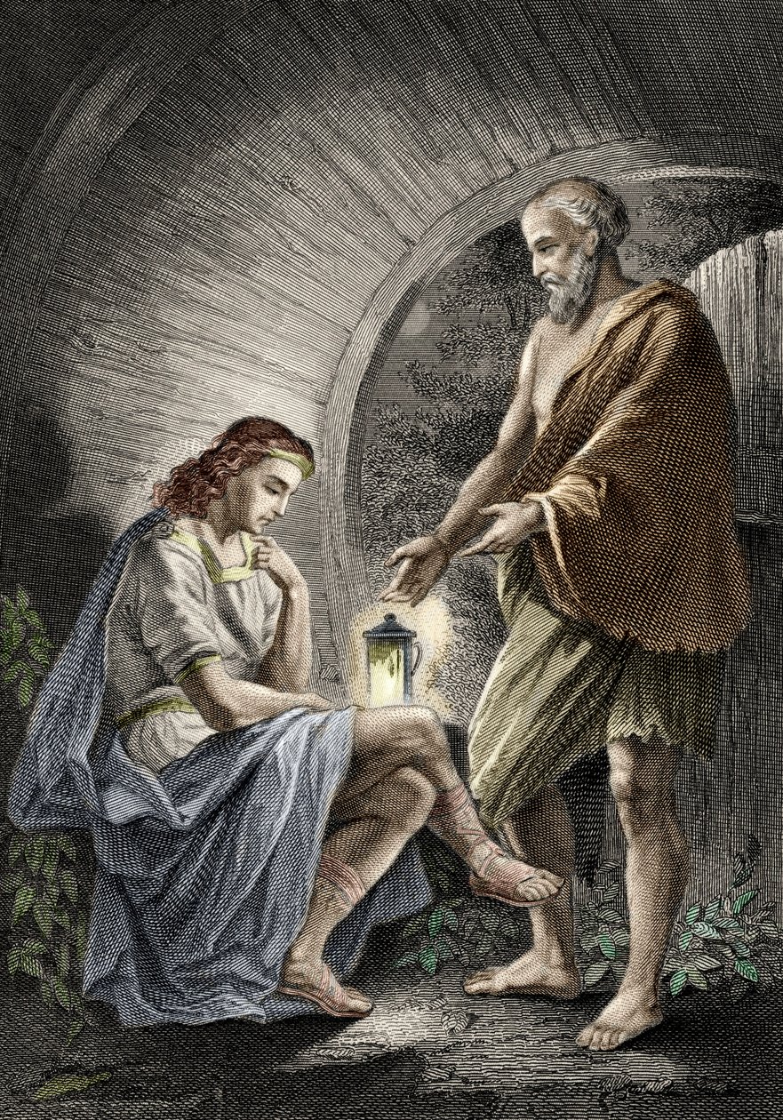 Grecki filozof Diogenes z Sinope, nazywany cynikiem autorstwa (after) German School