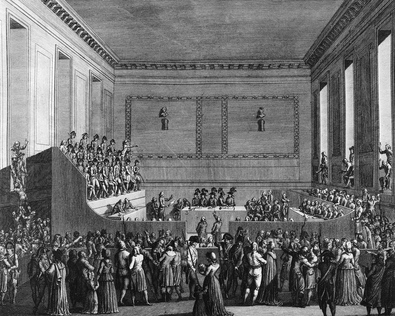 Wojna Rewolucji Francuskiej i ruchy antyrewolucyjne: Antoine Quentin Fouquier de Tinville, dit Fouquier Tinville (1746-1795), sędzia Sądu Rewolucyjnego 12 roku III flory (1 maja 1795) republiki. Grawerowanie Berthauta wg Girardeta autorstwa (after) Girardet