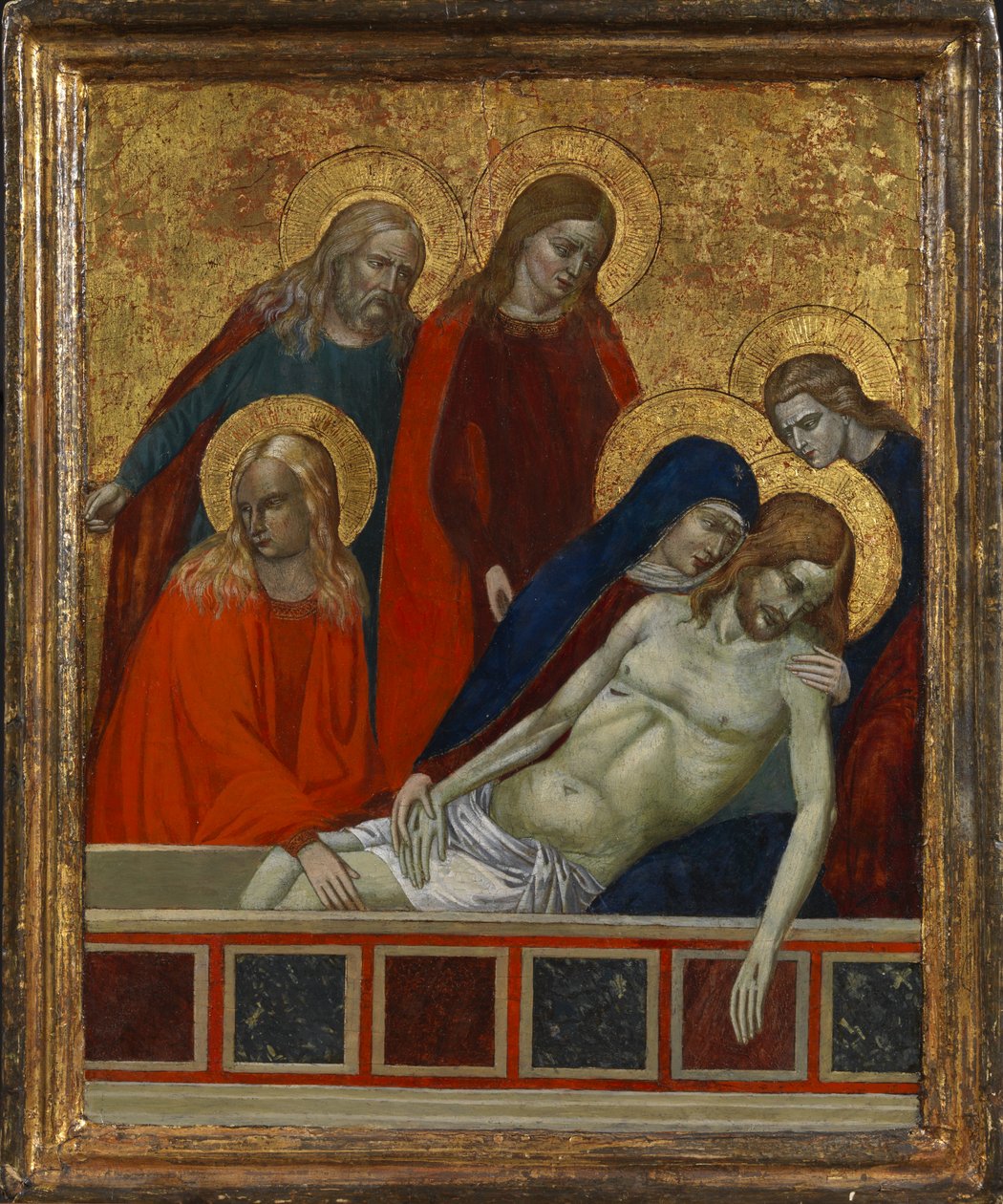 Złożenie do grobu Chrystusa, prawdopodobnie XIX wiek (tempera na desce) autorstwa (after) Italian School