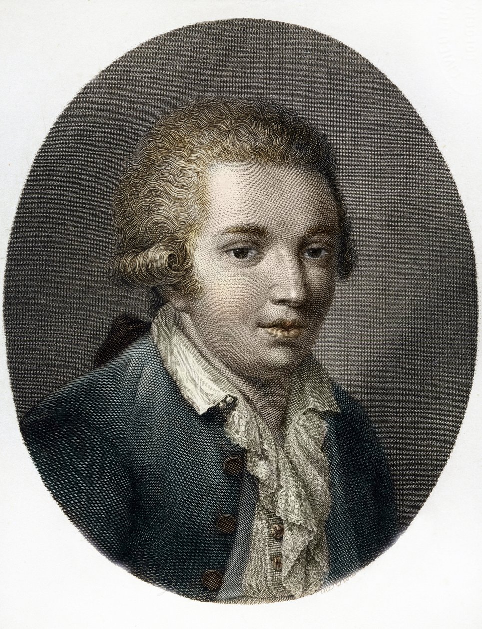 Portret włoskiego kompozytora Domenico Cimarosy (1749-1801) (Portret Domenico Cimarosy (1749-1801), włoskiego kompozytora) Zbiory prywatne autorstwa (after) Italian School