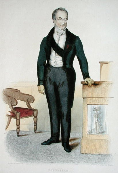 Guillaume Dupuytren (1777-1835) ilustracja z „Le Plutarqe Francaise” E. Mennecheta, sztychowana przez Langlois autorstwa (after) Laederick
