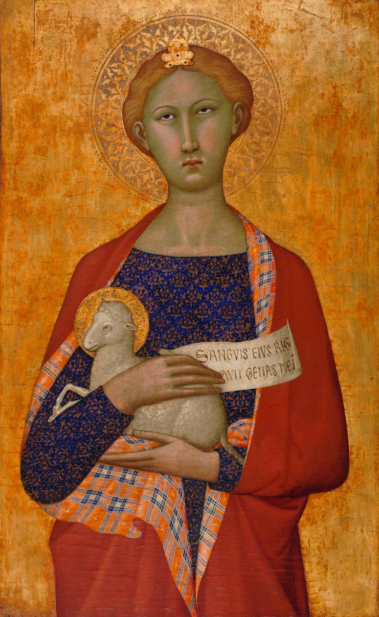 Święta Agnieszka autorstwa (attr. to) Master of the Straus Madonna
