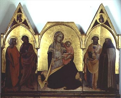 Dziewica pokory, tryptyk autorstwa (c.1370 1425) Lorenzo Monaco