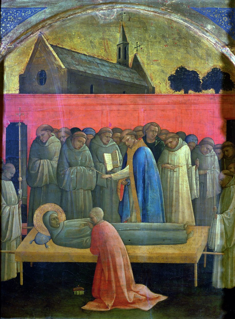 Śmierć św.Franciszka (olej na desce) autorstwa (c.1370 1425) Lorenzo Monaco