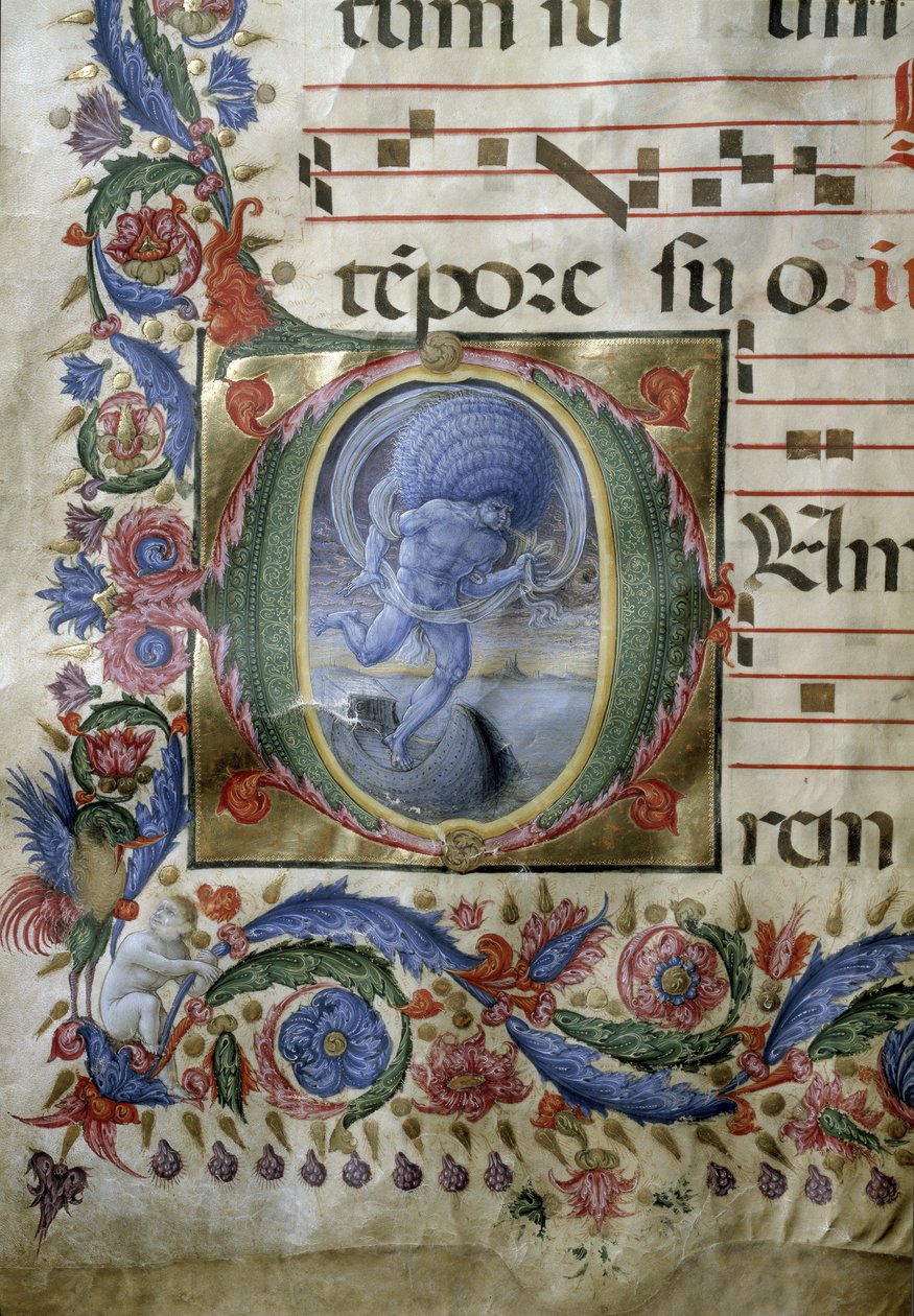 Podświetlana strona graduału (Miniatura autorstwa (c.1445 1527) Liberale da Verona