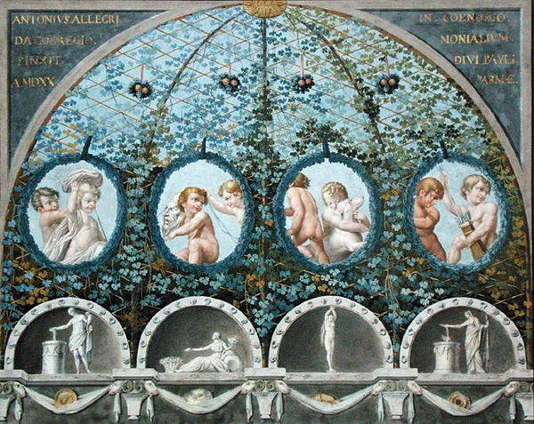 Design for a Ceiling Fresco, opublikowany ok. 1780 (gwasz, tusz i akwarela na trawionej podstawie) (patrz także 192025 autorstwa (c.1489 1534) (after) Correggio