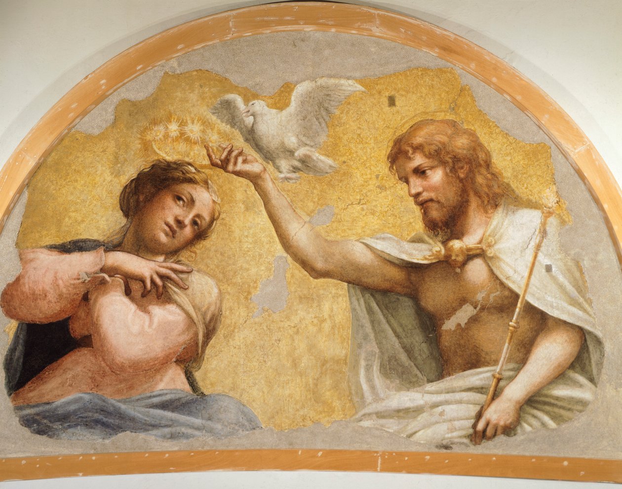 Koronacja Marii Panny – Antonio Allegri, znany jako Correggio (1489-ok. 1534), fresk, 212x324 cm, ok. 1521 r. autorstwa (c.1489 1534) Correggio