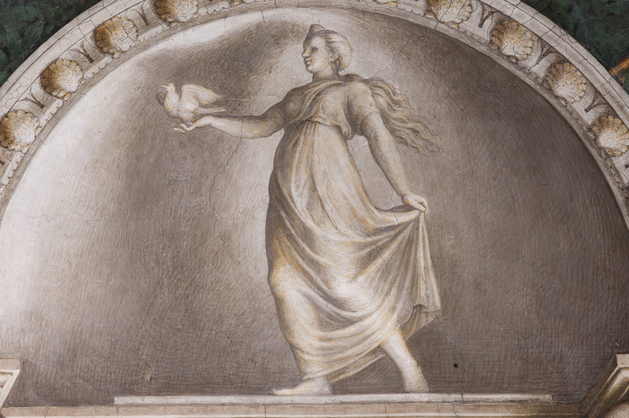 Diana Lucifera, fragment lunet autorstwa (c.1489 1534) Correggio