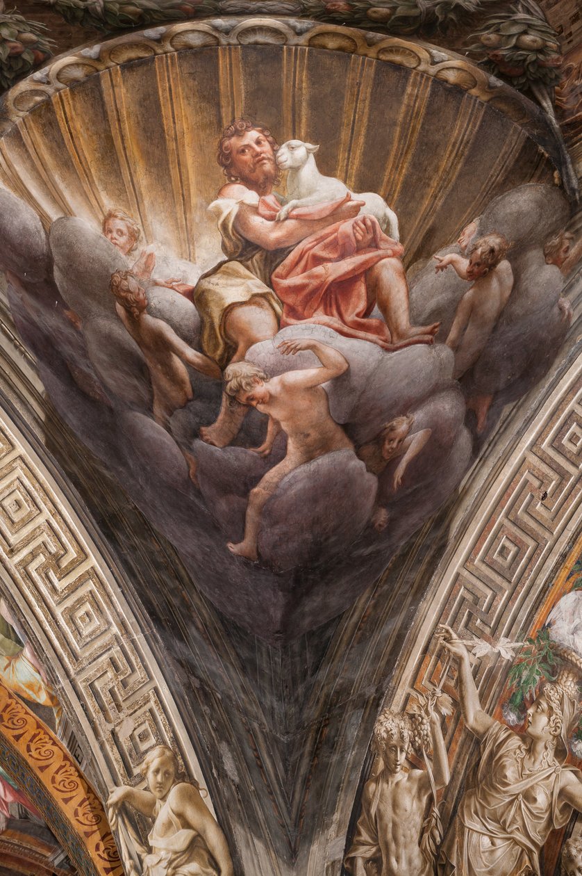 Św. Jan Chrzciciel, detal 3660852 autorstwa (c.1489 1534) Correggio