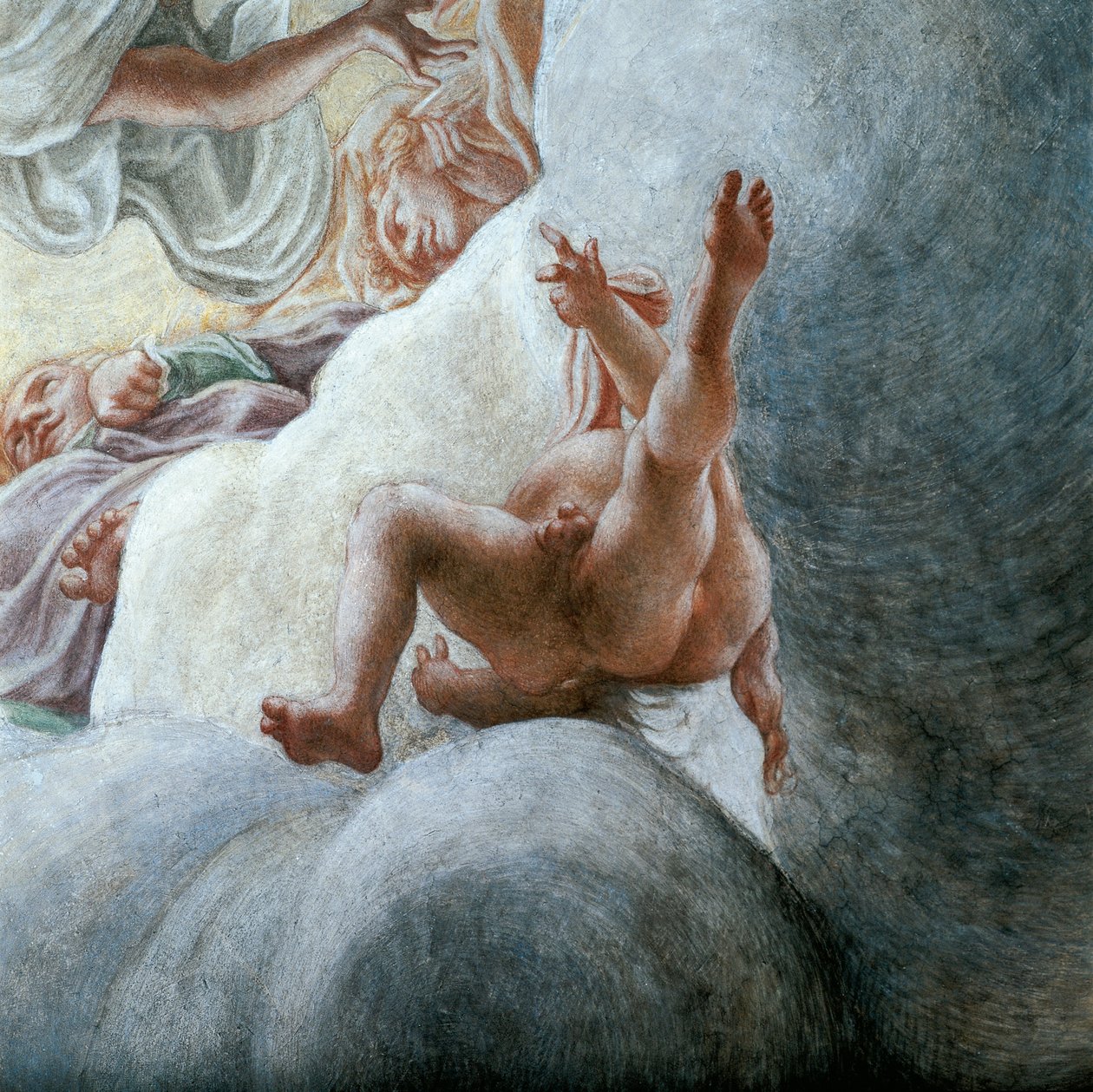 Anioł w locie, fragment z Wniebowzięcia Najświętszej Maryi Panny autorstwa (c.1489 1534) Correggio
