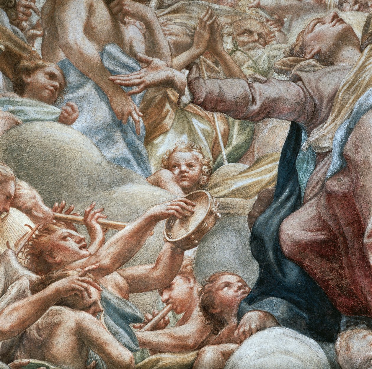 Anioły grające muzykę, fragment Wniebowzięcia Najświętszej Maryi Panny autorstwa (c.1489 1534) Correggio