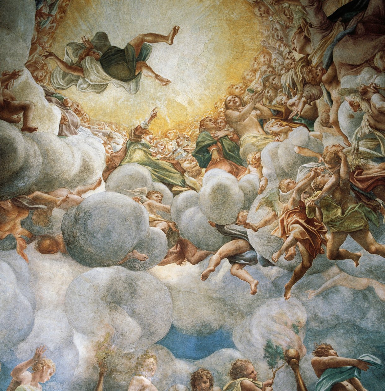 Ewa i Maria wznoszą się, fragment z Wniebowzięcia Najświętszej Maryi Panny autorstwa (c.1489 1534) Correggio