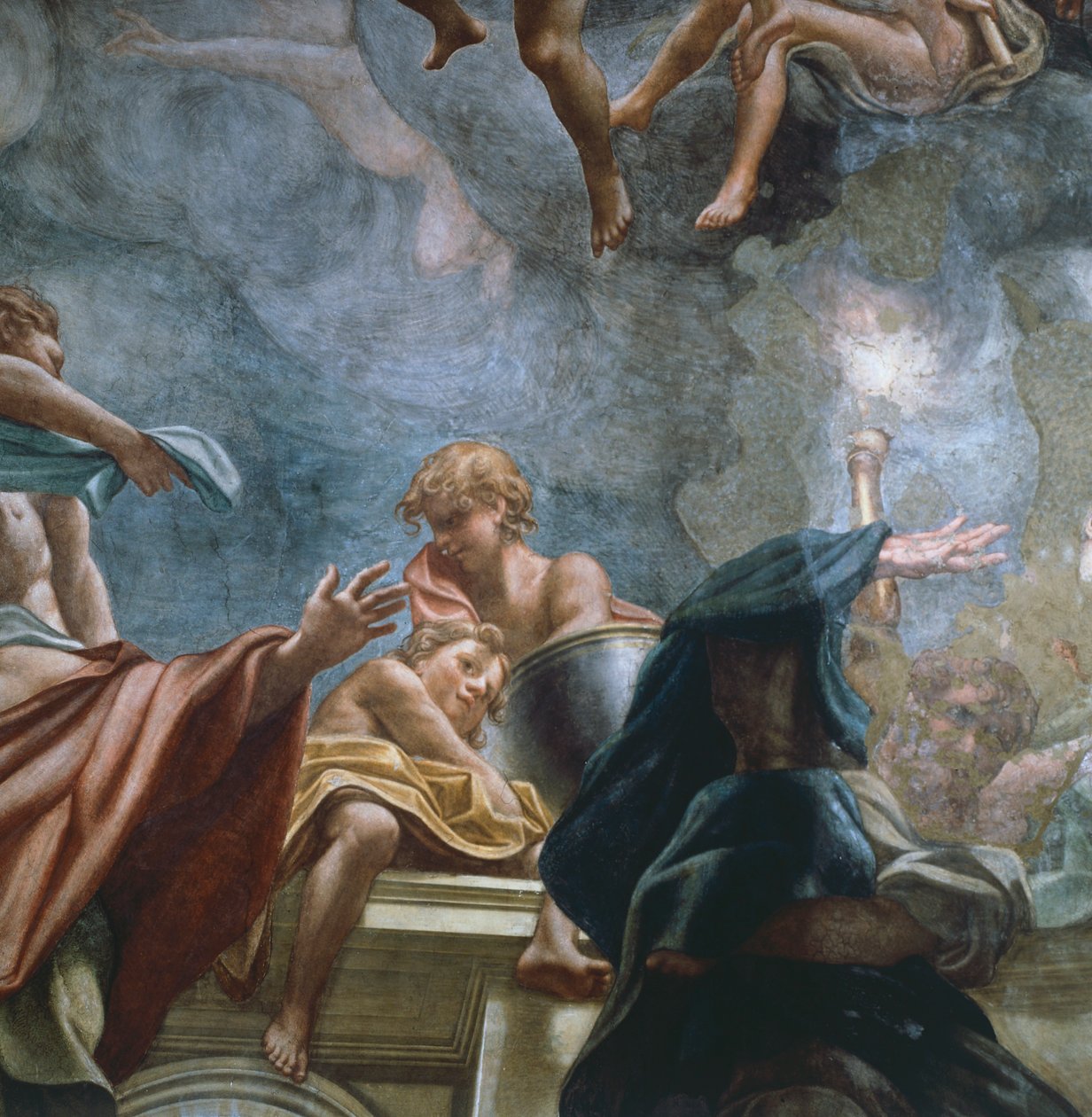 Figura apostoła, fragment fresków kopuły katedry w Parmie, autorstwa Antonio Allegri Da Correggio (1489-1534) autorstwa (c.1489 1534) Correggio