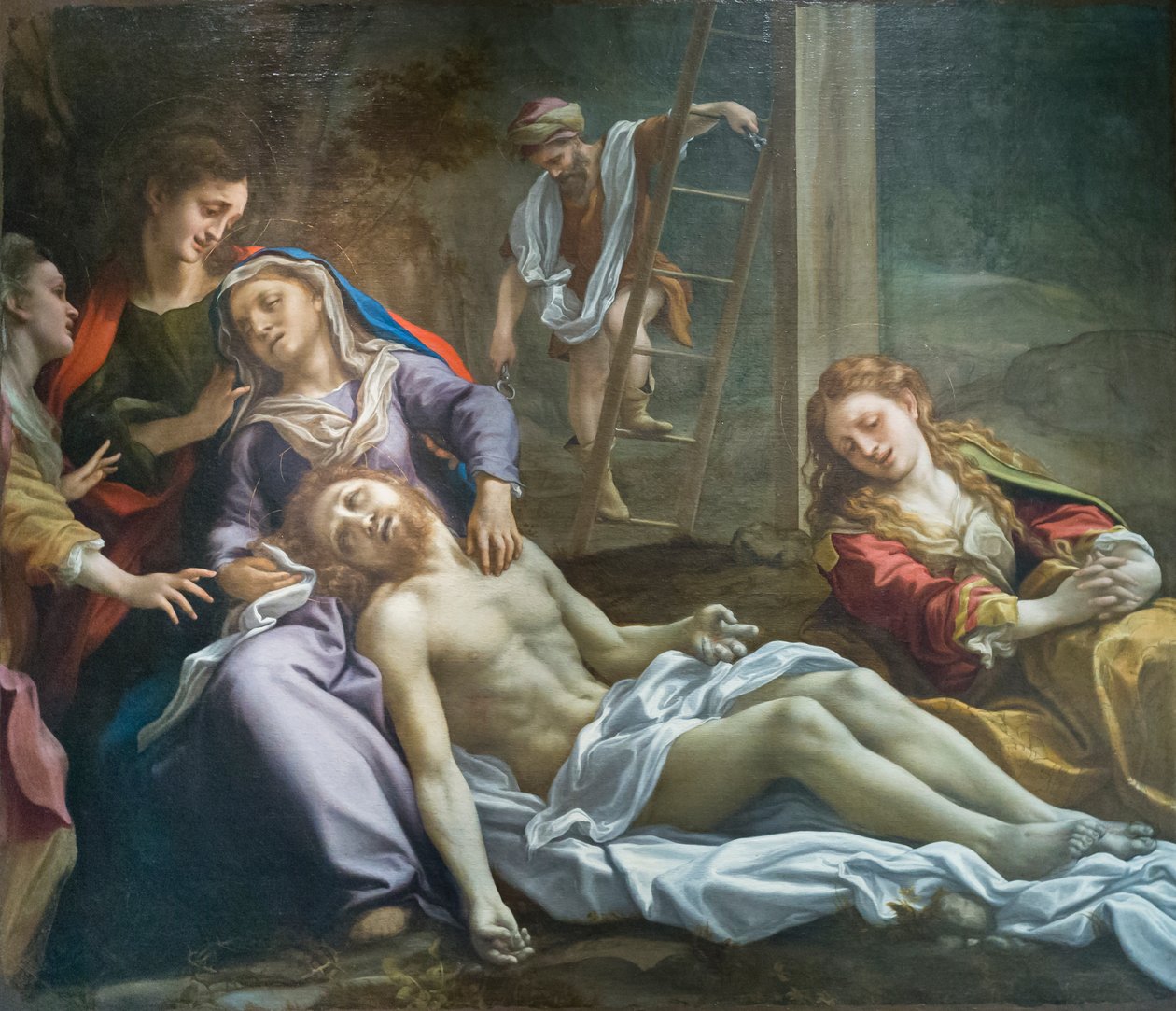 Opłakiwanie Chrystusa, ok. 1524 (olej na płótnie) autorstwa (c.1489 1534) Correggio
