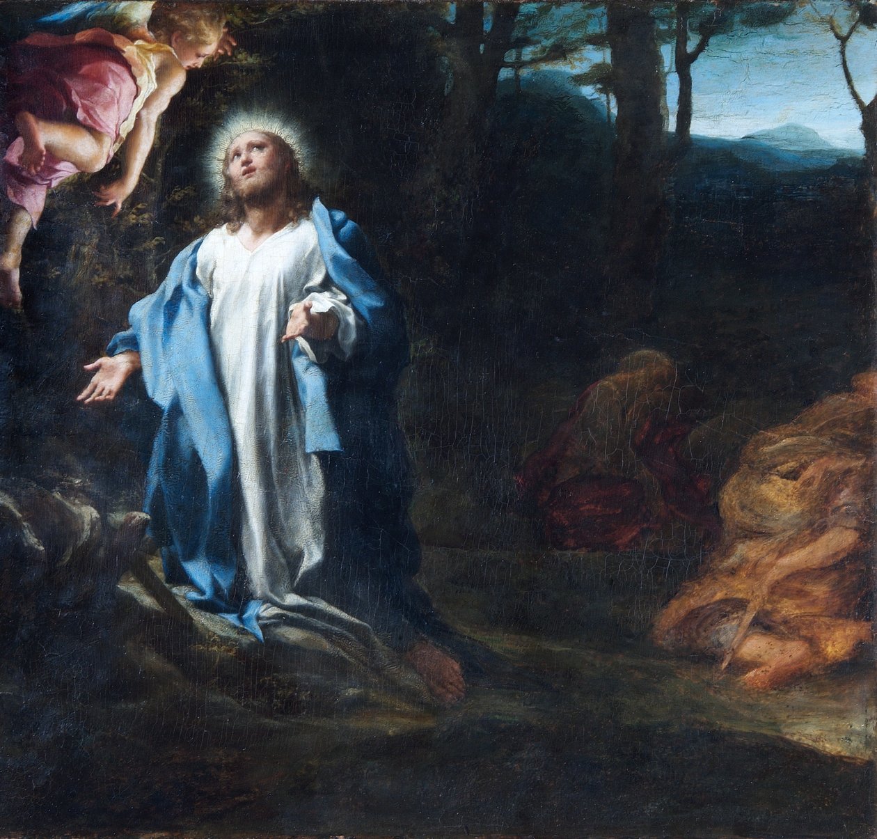 Agonia w ogrodzie, połowa lat dwudziestych XVI wieku (olej na desce) autorstwa (c.1489 1534) Correggio