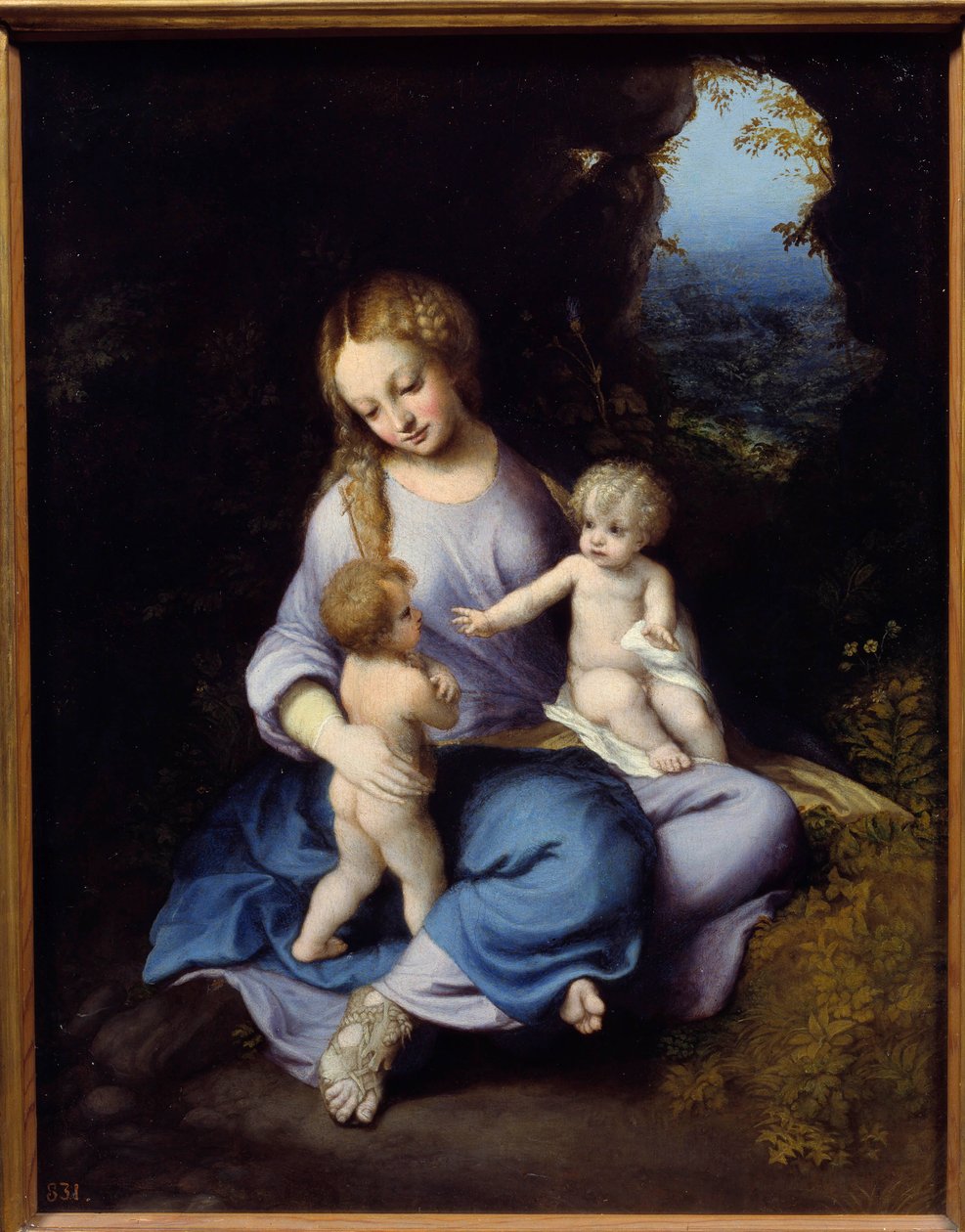 Obraz Dziewica, Jezus i św. Jan Dzieciątko autorstwa Antonio Allegri (znany jako Correggio lub Correge 1489-1534) Madryt z XVI wieku, Muzeum Prado autorstwa (c.1489 1534) Correggio