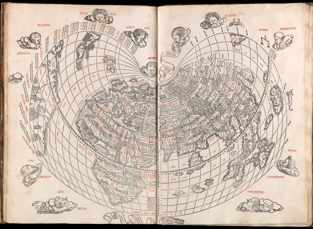 Claudii Ptholemaei Alexandrini liber geographiae cum tabulis et universali figura et cum additione locorum quae a recentioribus reperta sunt diligenti cura emendatus et impressus autorstwa (c.90 168)(after) Ptolemy