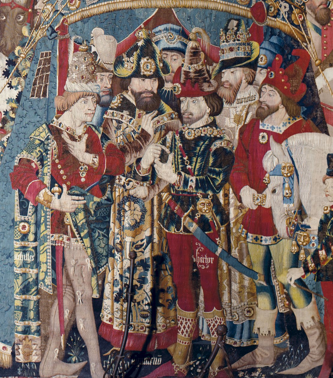 Wojna trojańska: namiot Achillesa, ok. 1470 r. (gobelin) autorstwa (fl.1450 75) Master of Coetivy
