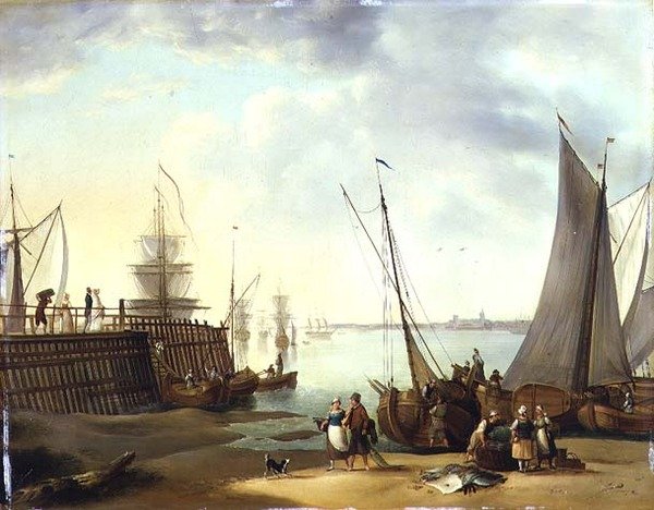 Holenderska scena wysyłki autorstwa (fl.1860) W.W.