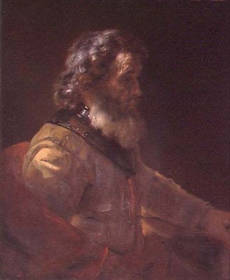 Stary Wojownik (olej na płótnie) autorstwa (follower of) Rembrandt Harmensz. van Rijn