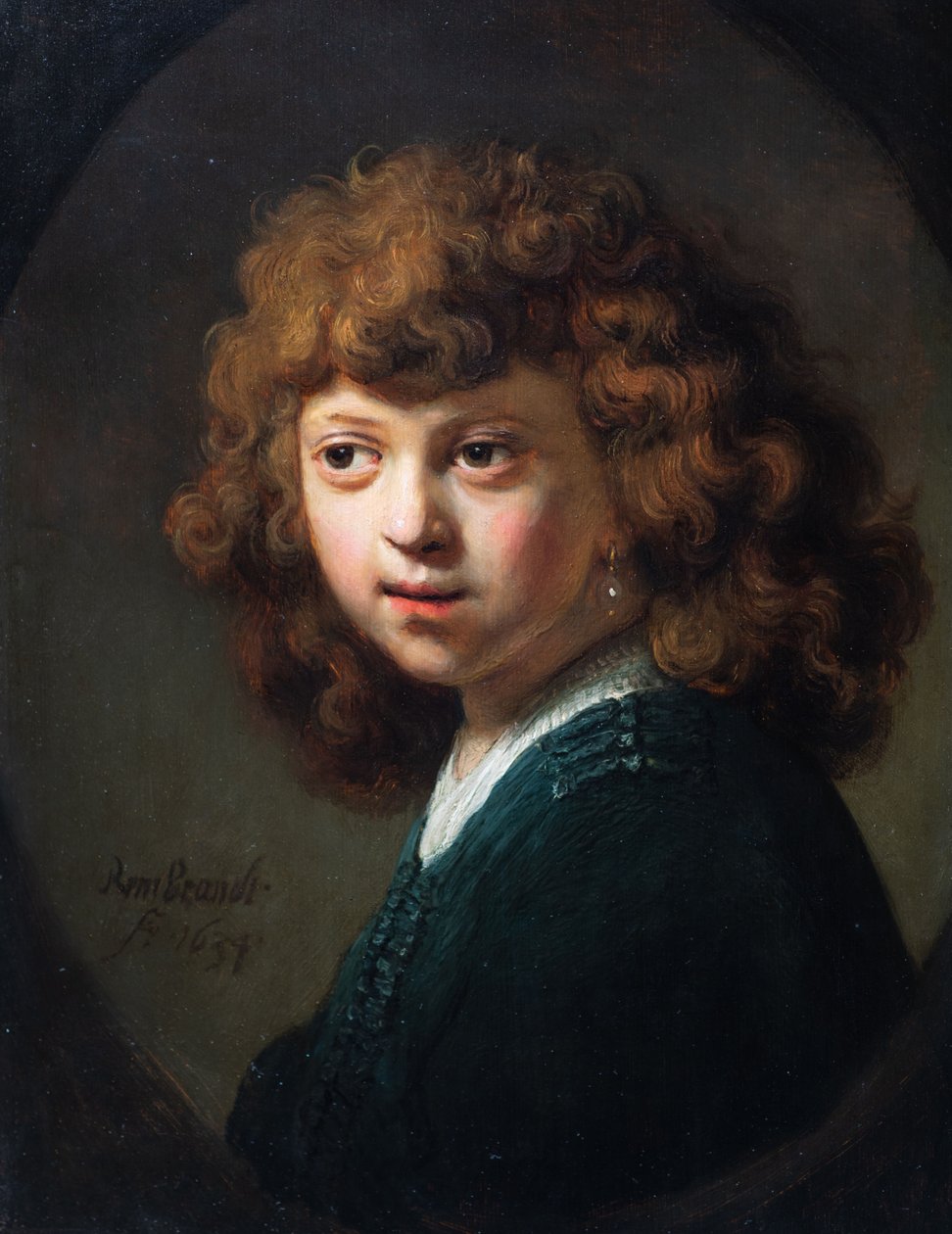 Portret chłopca autorstwa (studio of) Rembrandt Harmensz. van Rijn