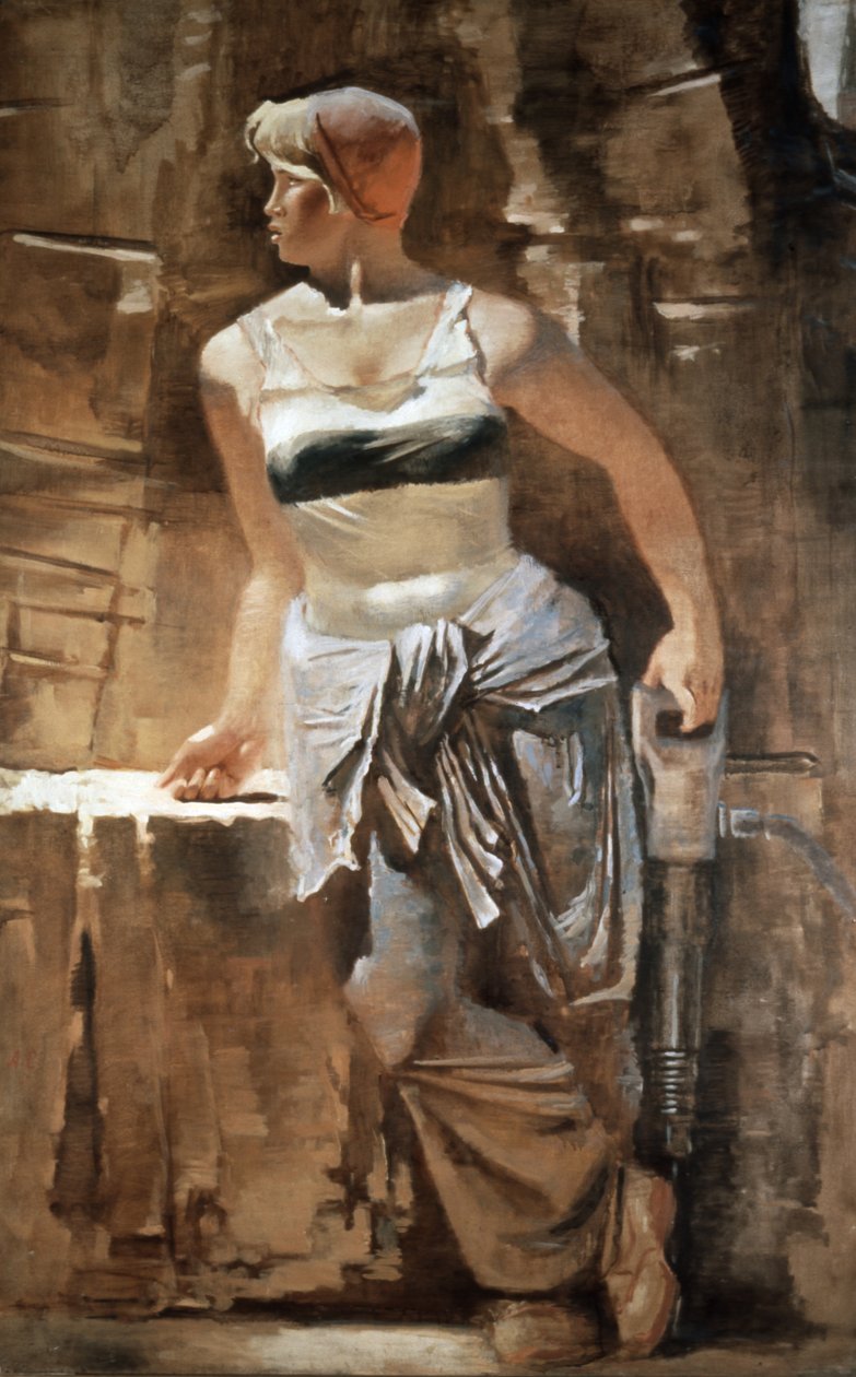 Dziewczyna: budowniczy metra 1937 Obraz A, Samochwałow (1894 - 1971), Realizm socjalistyczny. autorstwa Unknown
