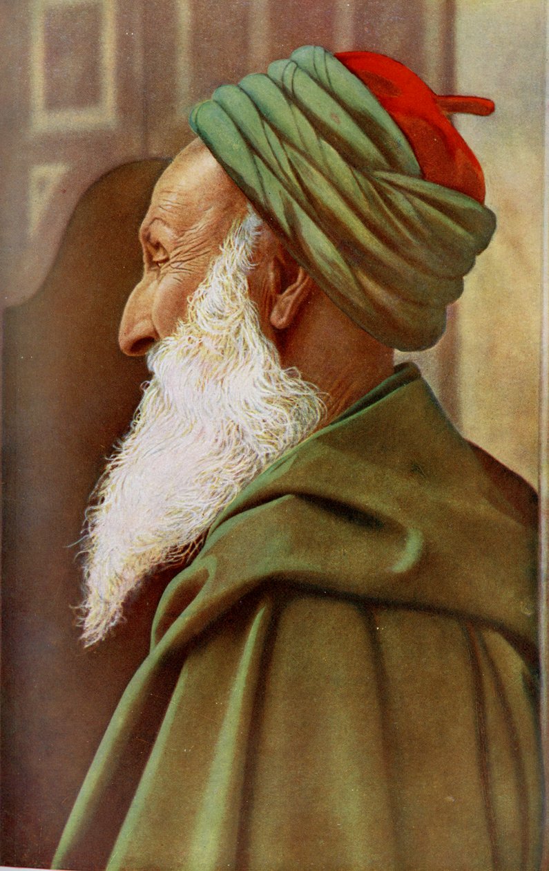Afryka. Żydowski rabin miasta Tunis. 1920 autorstwa Unknown