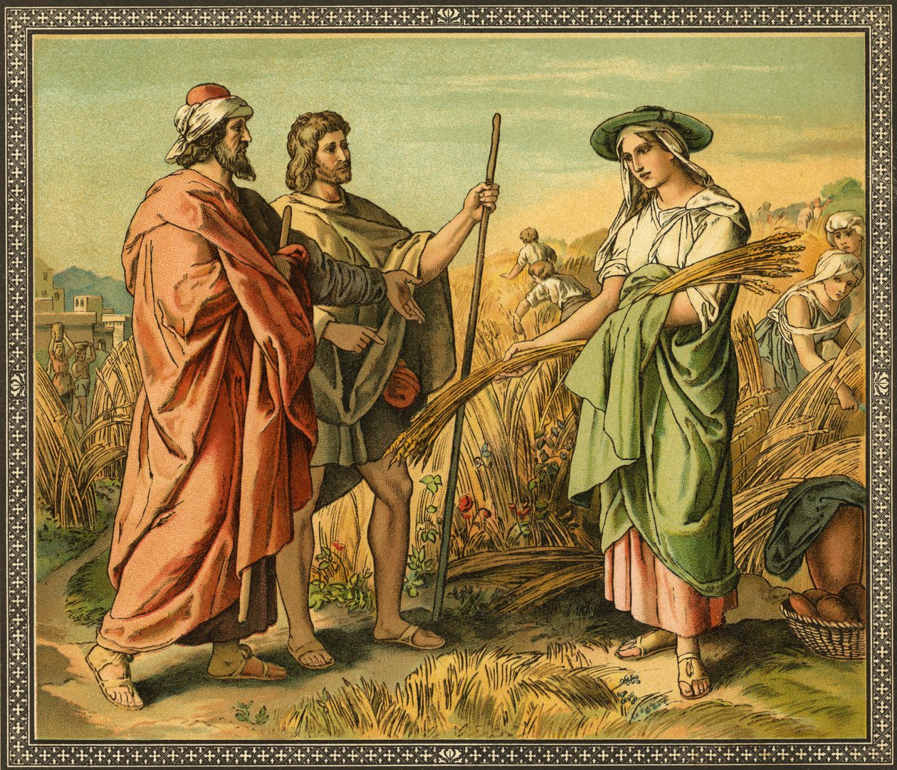 Boaz i Rut - - Biblia autorstwa Unknown
