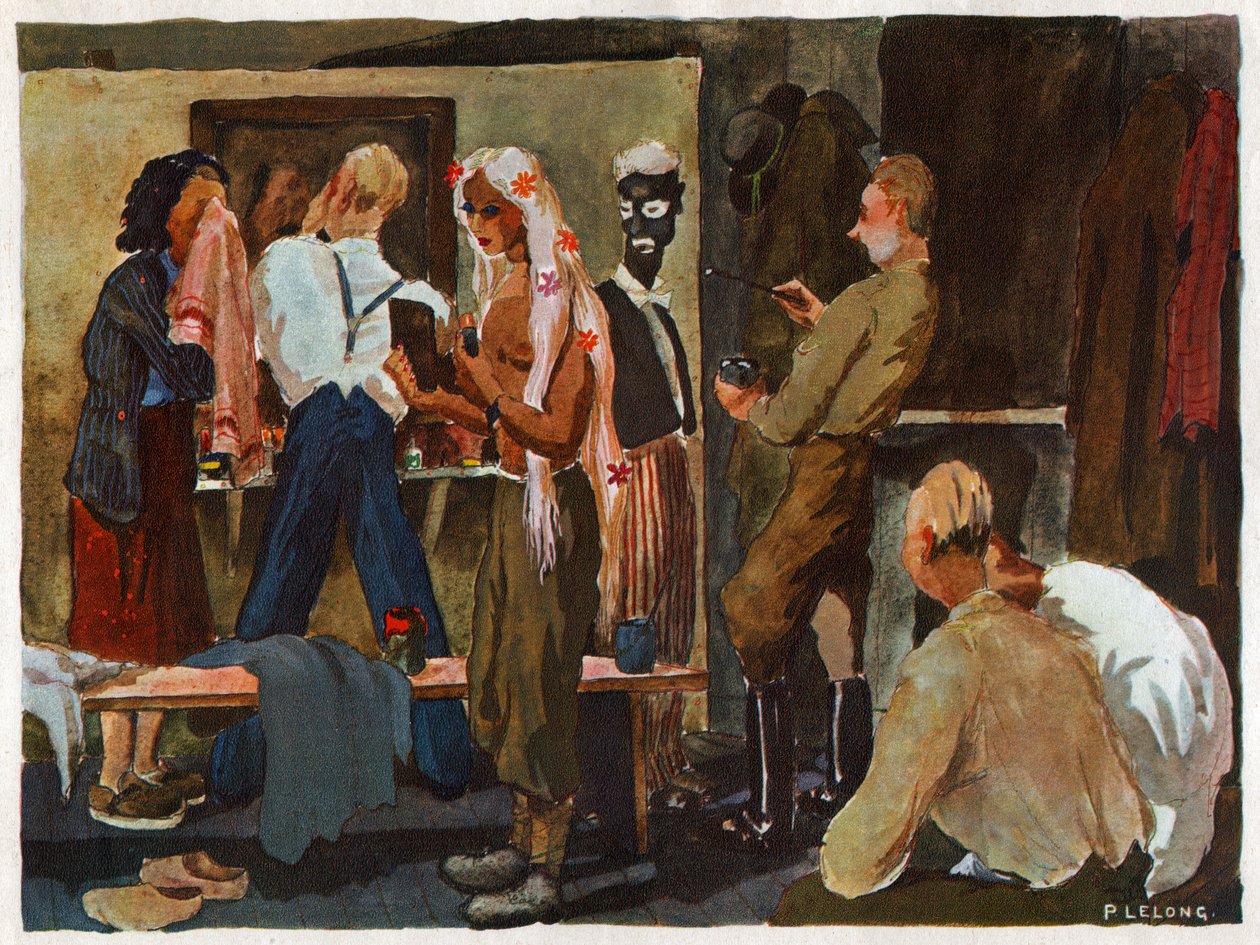 Obóz więzienny w Niemczech. Obóz jeńców w Niemczech. autorstwa Unknown