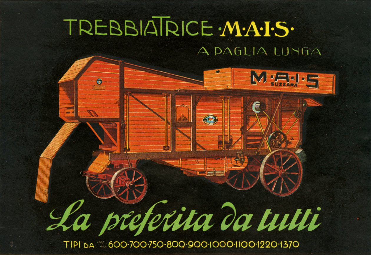 Maszyny rolnicze. Suzzara, 1925 autorstwa Unknown