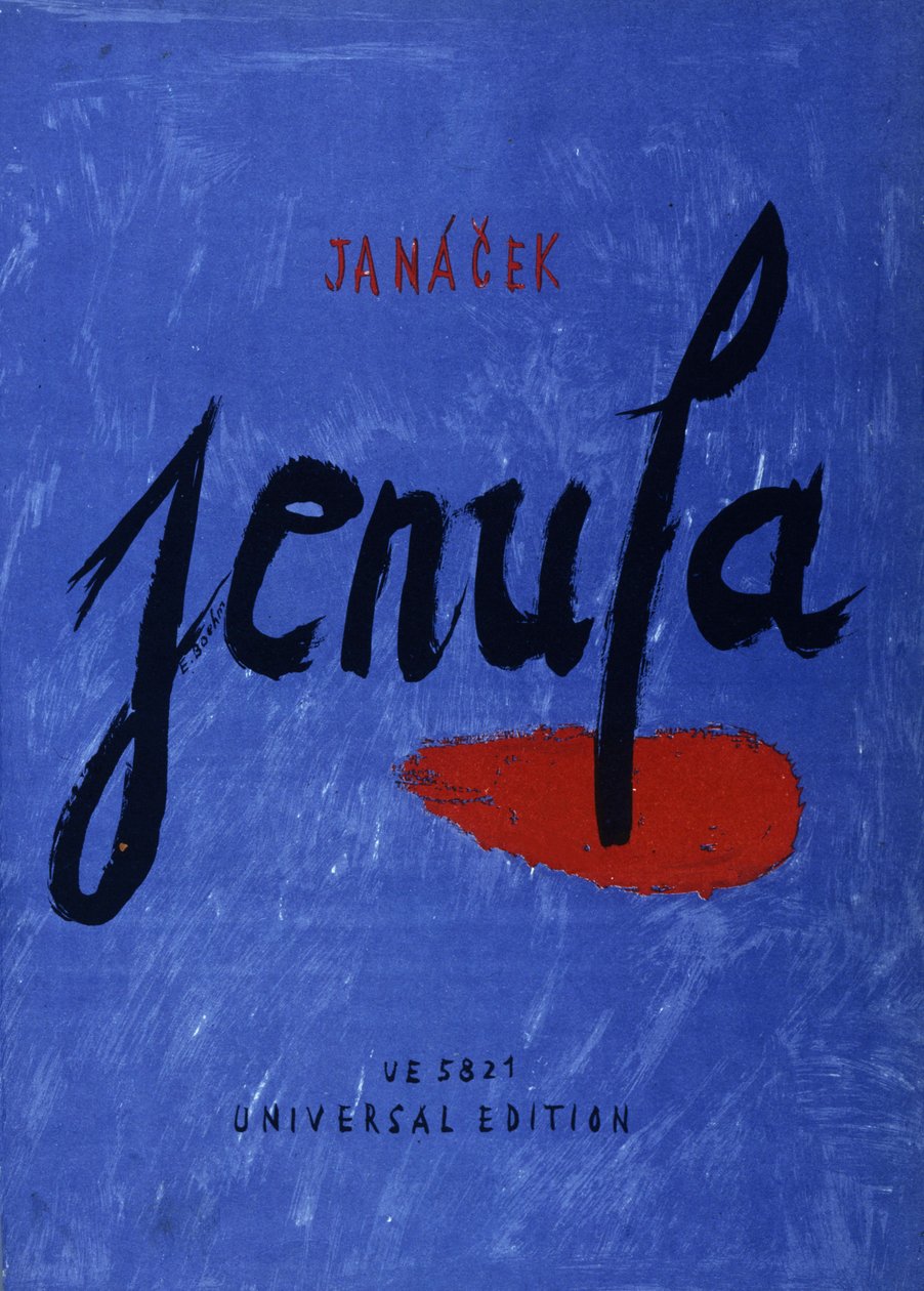 Przednia okładka Jenufy Leosa Janacka autorstwa Unknown