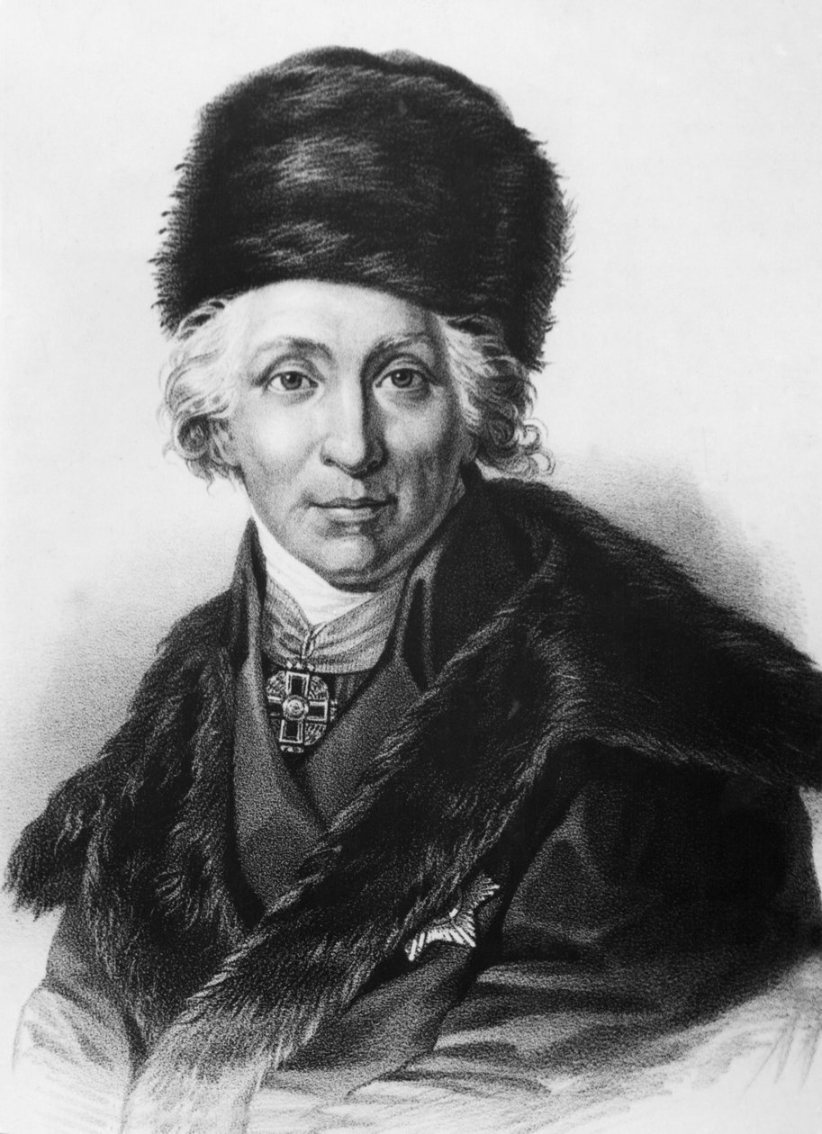 Gavril Romanovich Derzhavin (1743-1816), słynny rosyjski poeta i patriota. autorstwa Unknown
