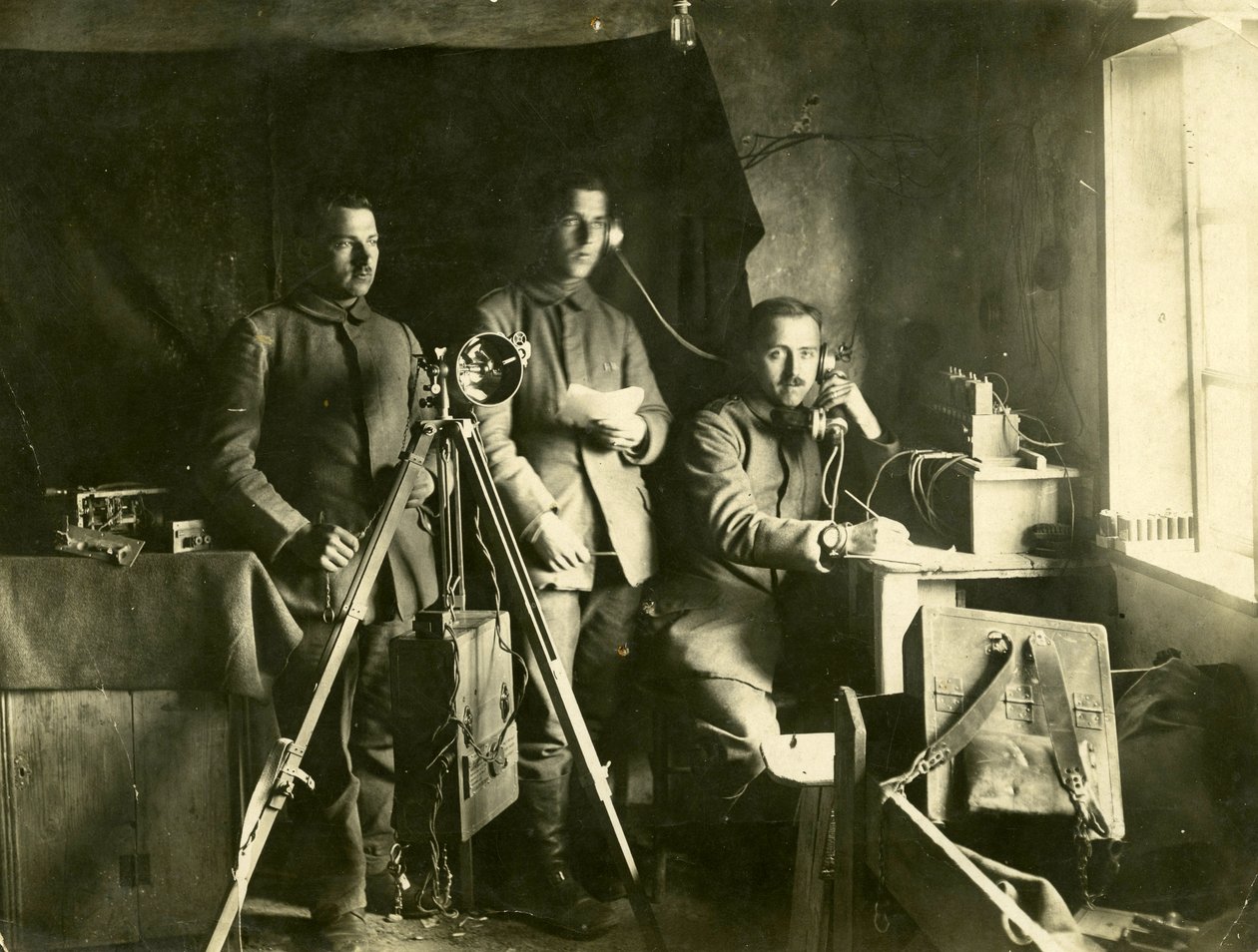 Jednostka sygnałowa niemieckiego operatora telefonicznego z I wojny światowej, ok. 1913 r. autorstwa Unknown