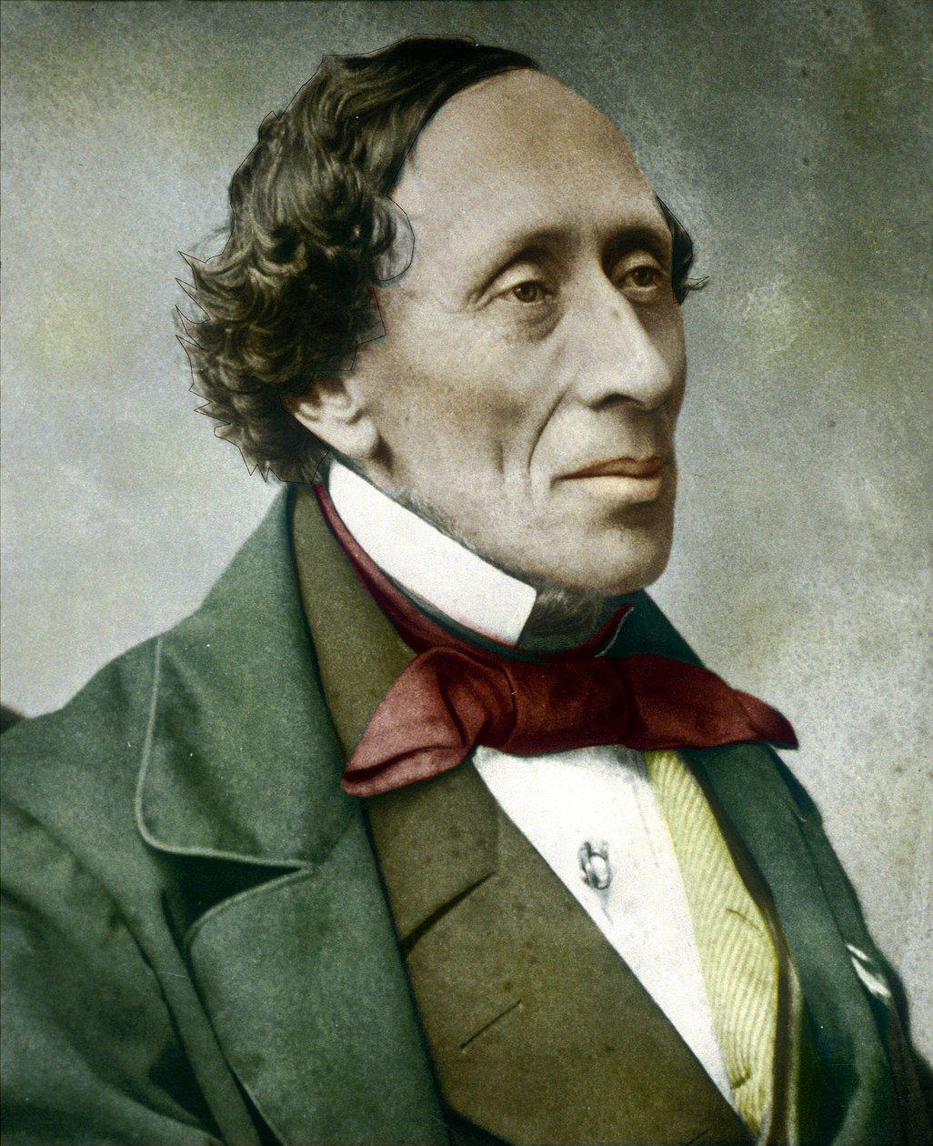 Hans Christian Andersen, lata 60. XIX wieku (kolorowe zdjęcie) autorstwa Unknown