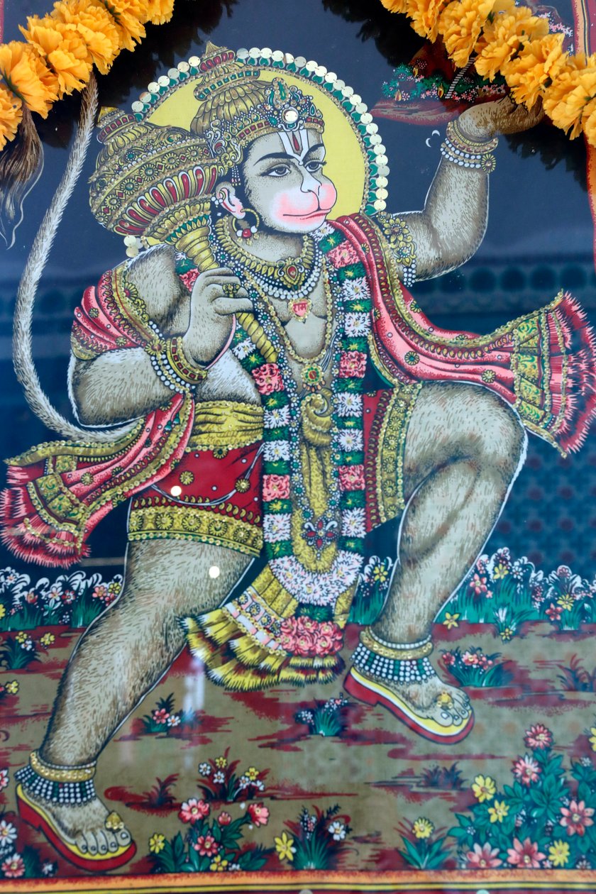 Hanuman, świątynia Sri Thenday Yutthapani, miasto Ho Chi Minh, Wietnam autorstwa Unknown