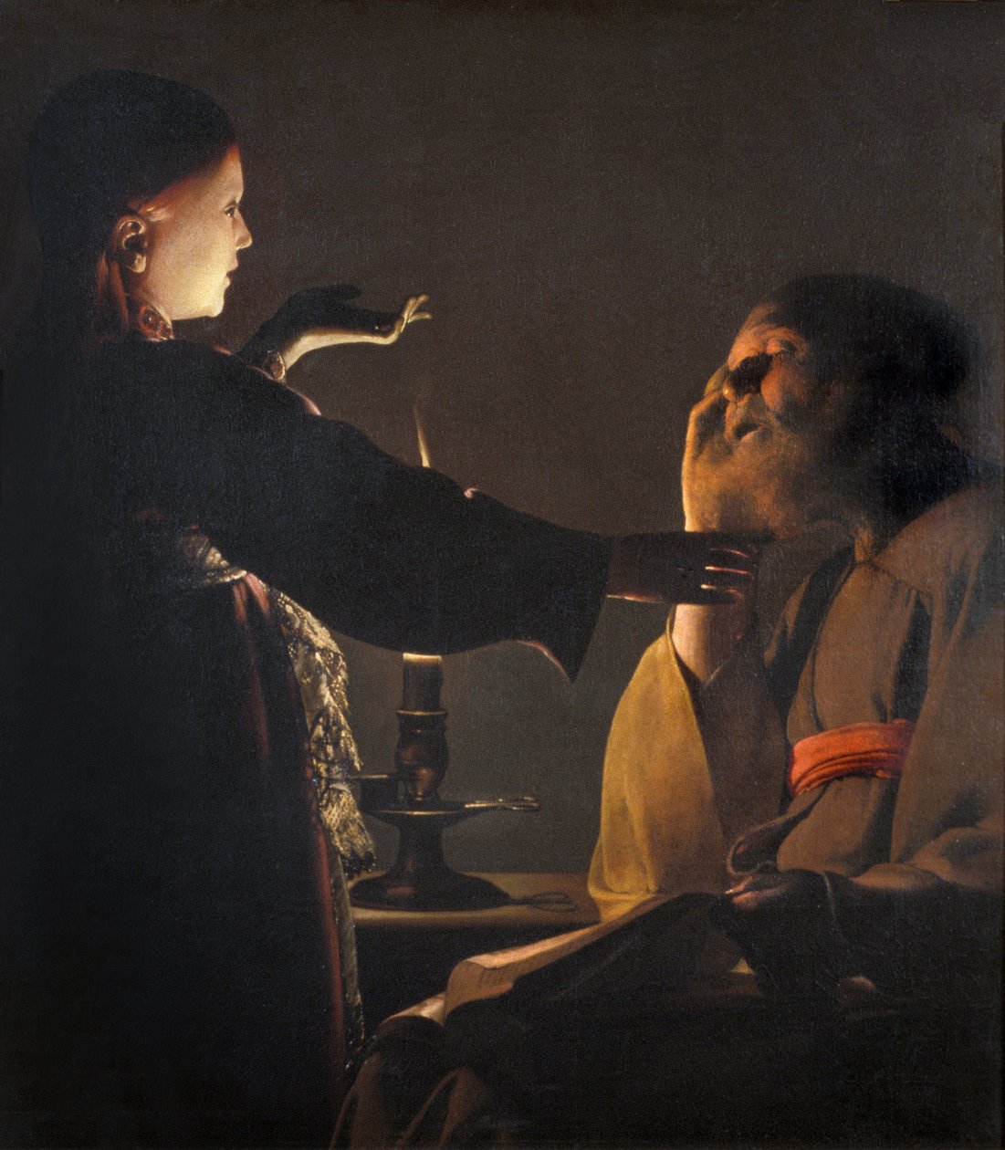 Loire Atlantique N* 097 - NantesMusee des Beaux Arts - Sen św. Józefa (lub Objawienie Anioła w Świętym Józefie) - Georges de La Tour autorstwa Unknown
