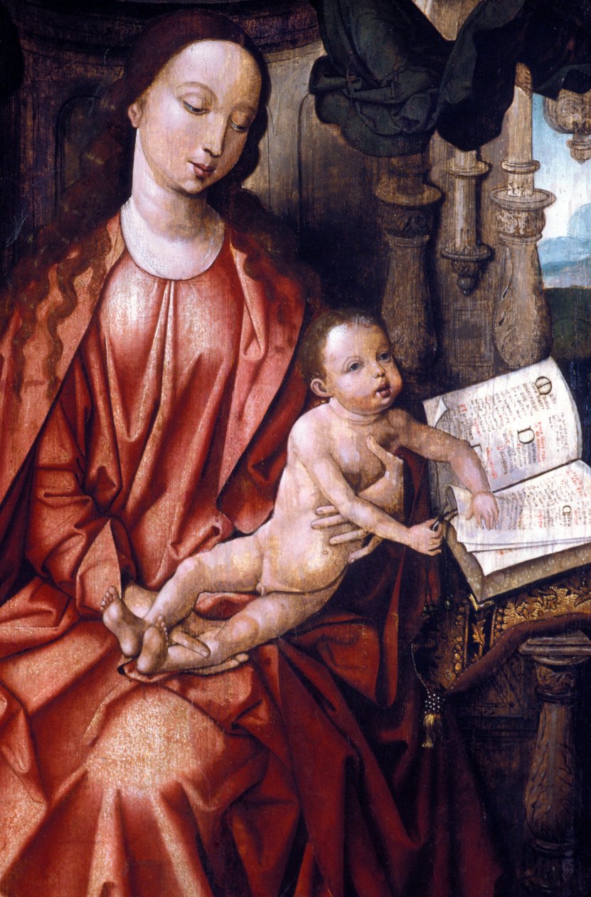 Loire Atlantique N* 132 – Nantes – Musee Dobree – „Dziewica z Dzieciątkiem” – Obraz Flandrii – XV w. autorstwa Unknown