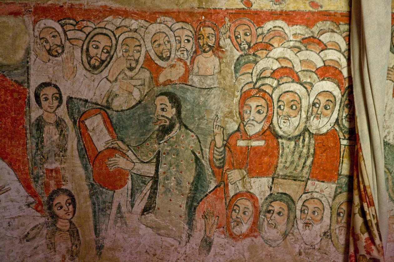 Kościół Chrześcijański Narga Selassie, Wyspa Dek, Jezioro Tana, Region Gondar, Etiopia, Afryka autorstwa Unknown