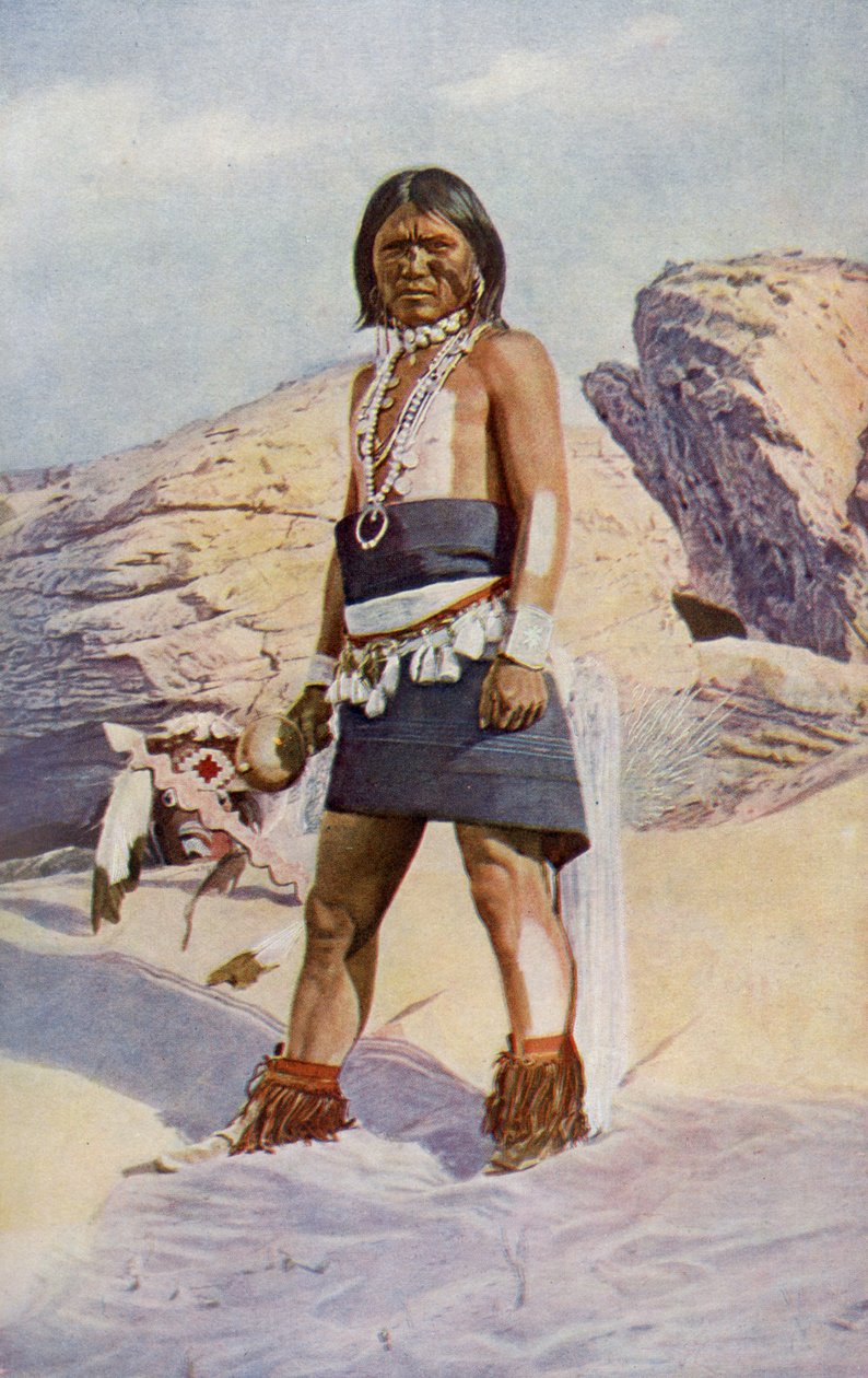 Ameryka północna. Tancerka węża Hopi z Arizony. 1920 autorstwa Unknown