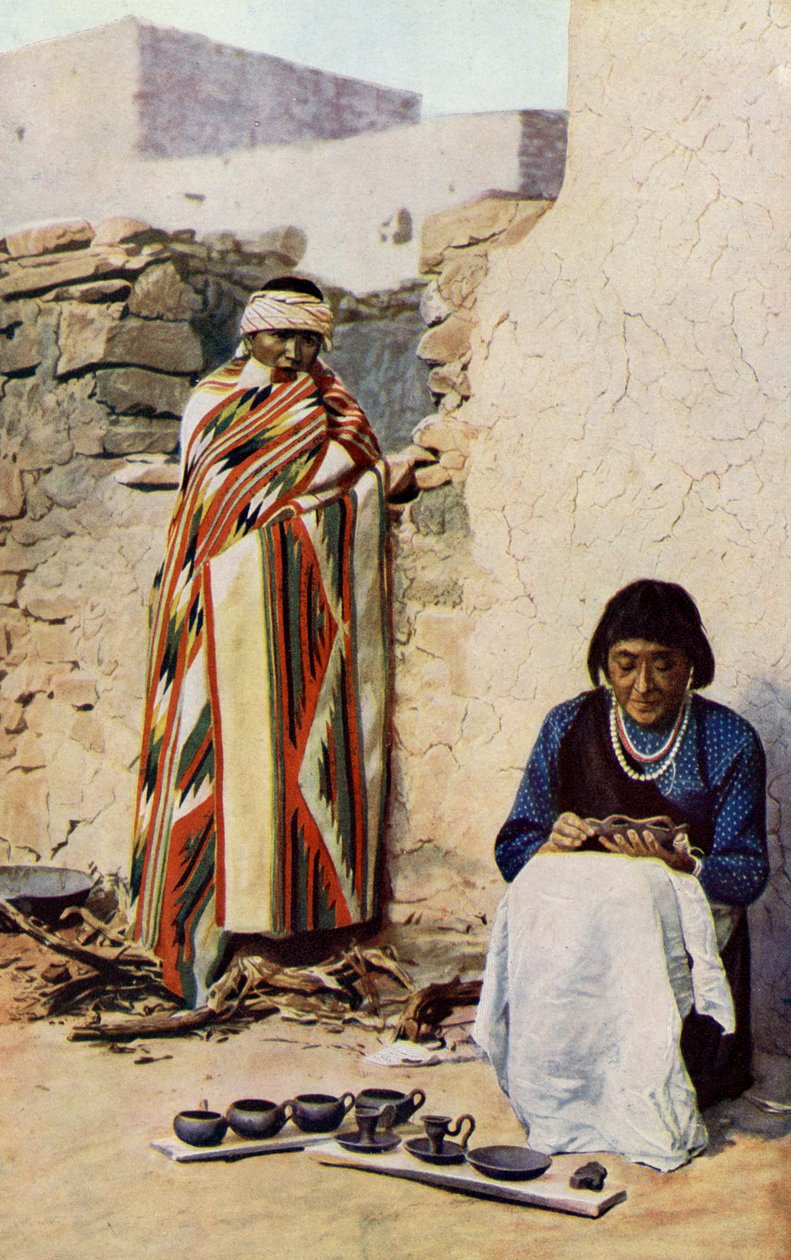 Ameryka północna. Sztuka ceramiki plemienia Pueblo. Ameryka del Nord. 1920 autorstwa Unknown