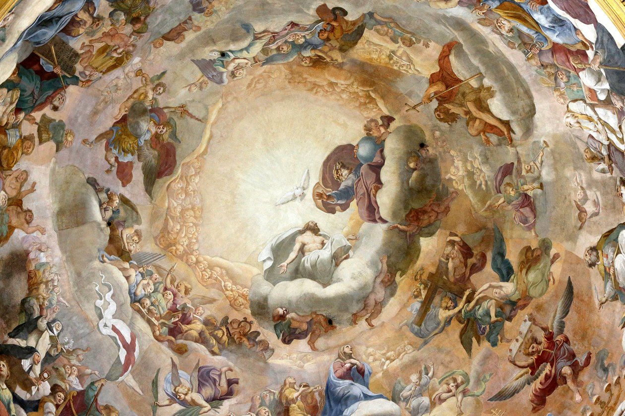 Kościół katolicki Notre-Dame du Val-de-Grace, Paryż, Francja, fresk w kształcie kopuły autorstwa Unknown