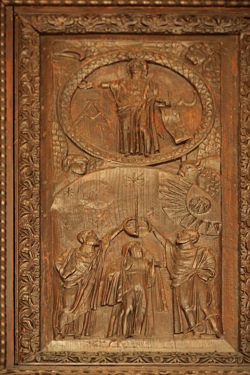 Panel z drzwi 5C: Chrystus Wniebowstąpiony - Paruzja autorstwa Unknown