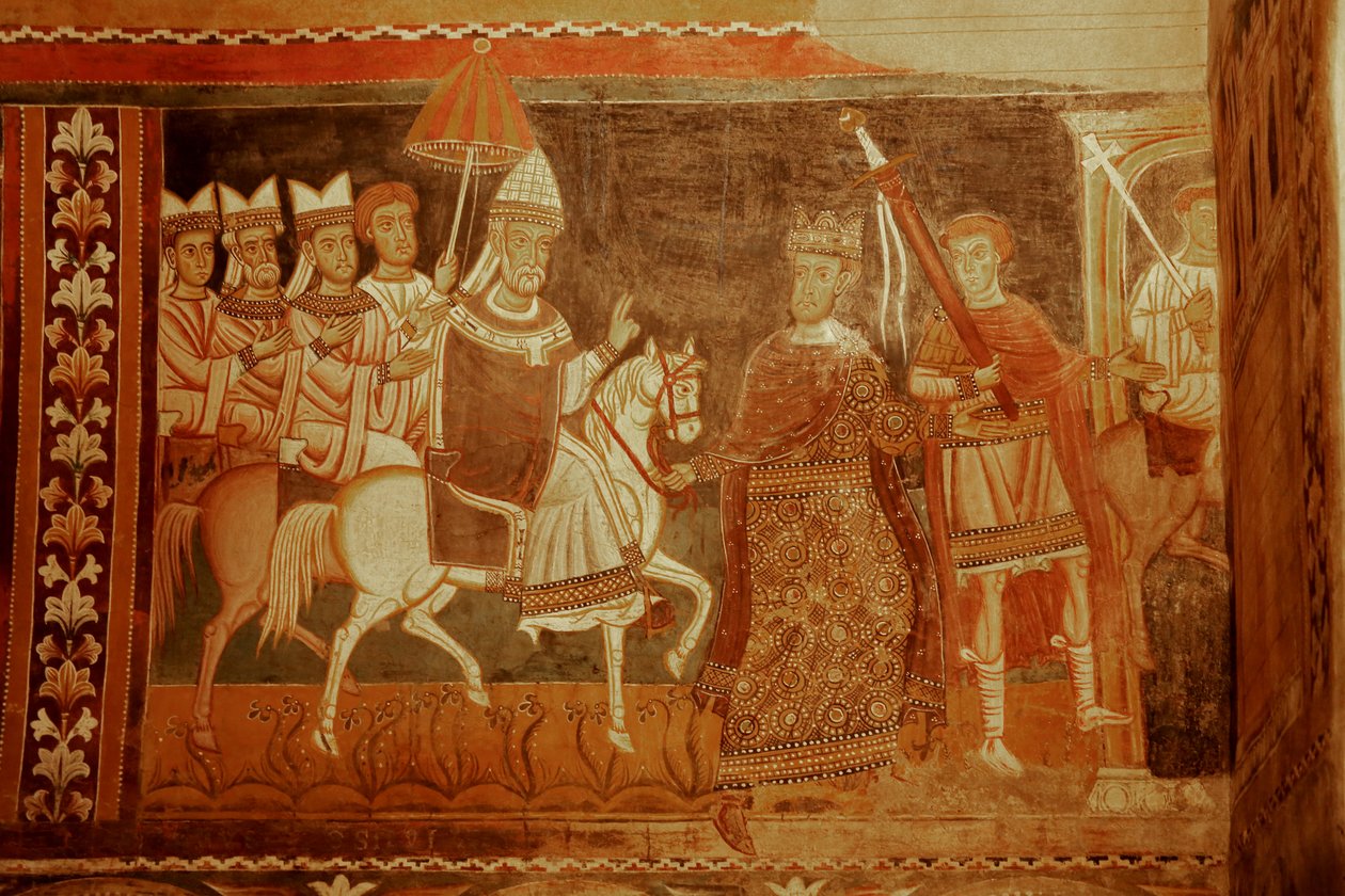 Papież Sylester powraca: Scena z życia cesarza Konstantyna i św. Sylwestra autorstwa Unknown