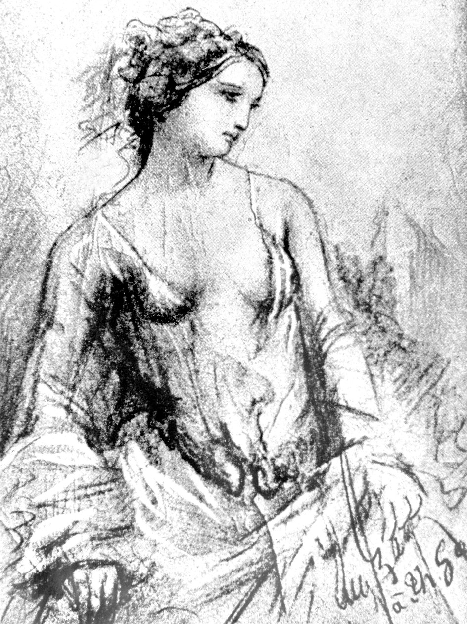 Portret Apollonie Sabatier, która była kochanką Baudelaire