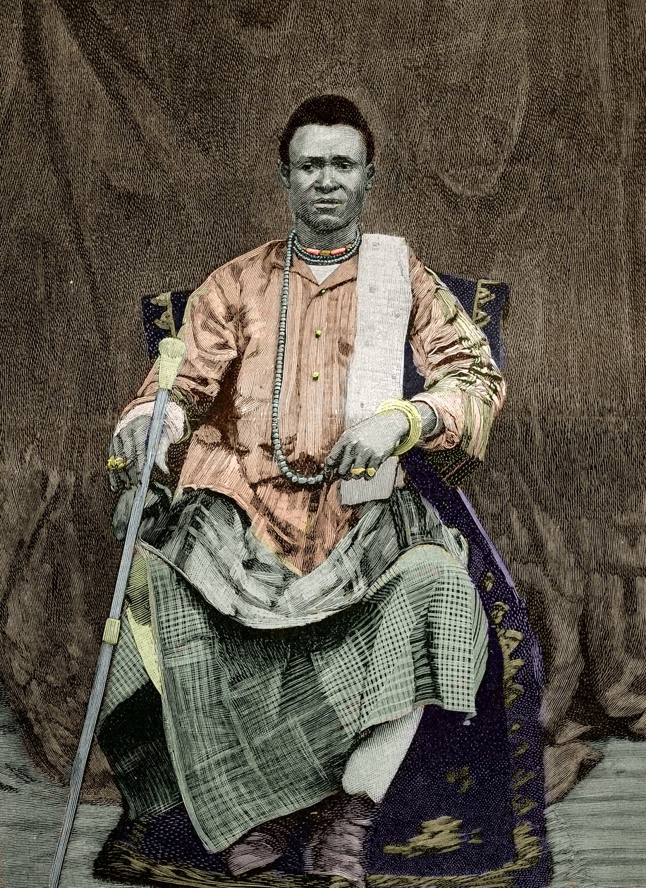 Portret Kondo Behanzina (zdjęcie ręcznie kolorowane) autorstwa Unknown