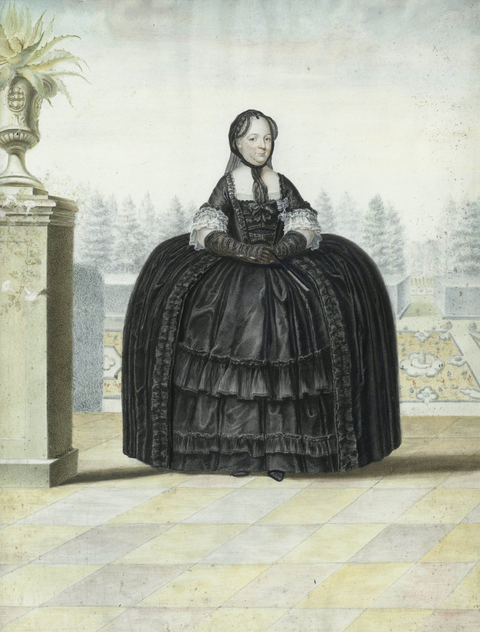 Portret Marii Teresy z Austrii, ok. 1765-80 (akwarela na papierze) autorstwa Unknown