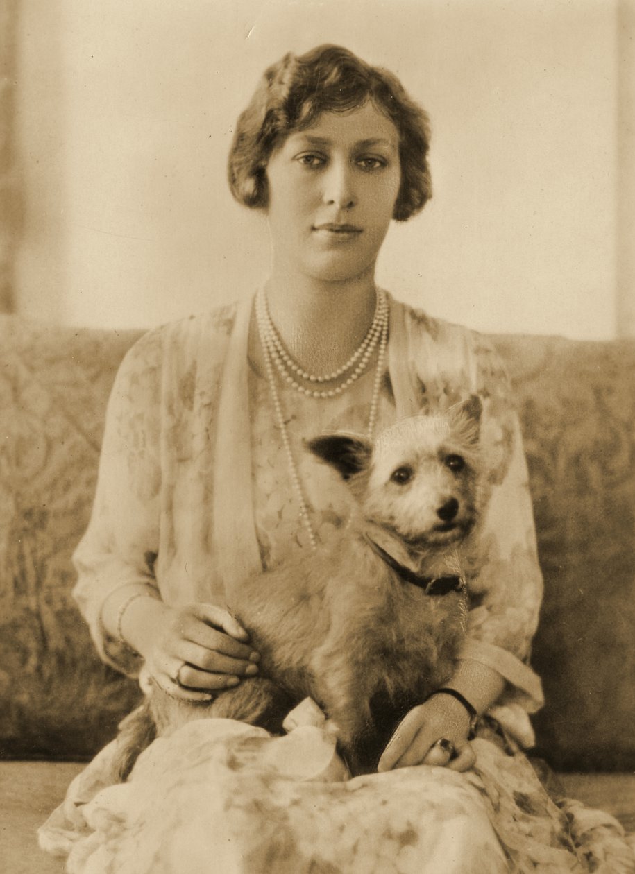 Księżniczka Mary i jej pies ok. 1920 autorstwa Unknown