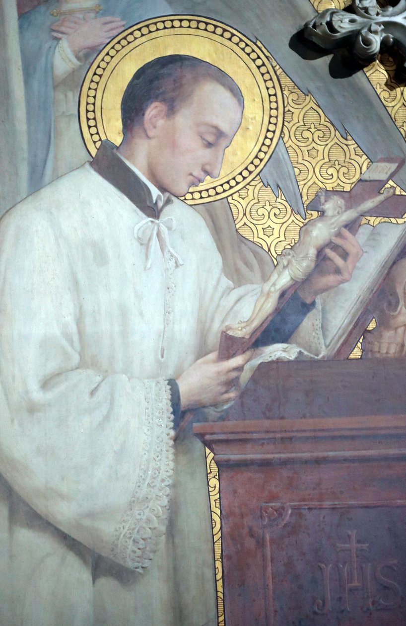 Kościół Saint Nizier, Saint Aloysius de Gonzaga autorstwa Claudius Barrot (1845-1908), Lyon, Francja autorstwa Unknown